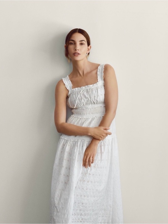 GAP Dresses & Skirts - Gap X Doen White Eyelet Smocked Maxi Dress